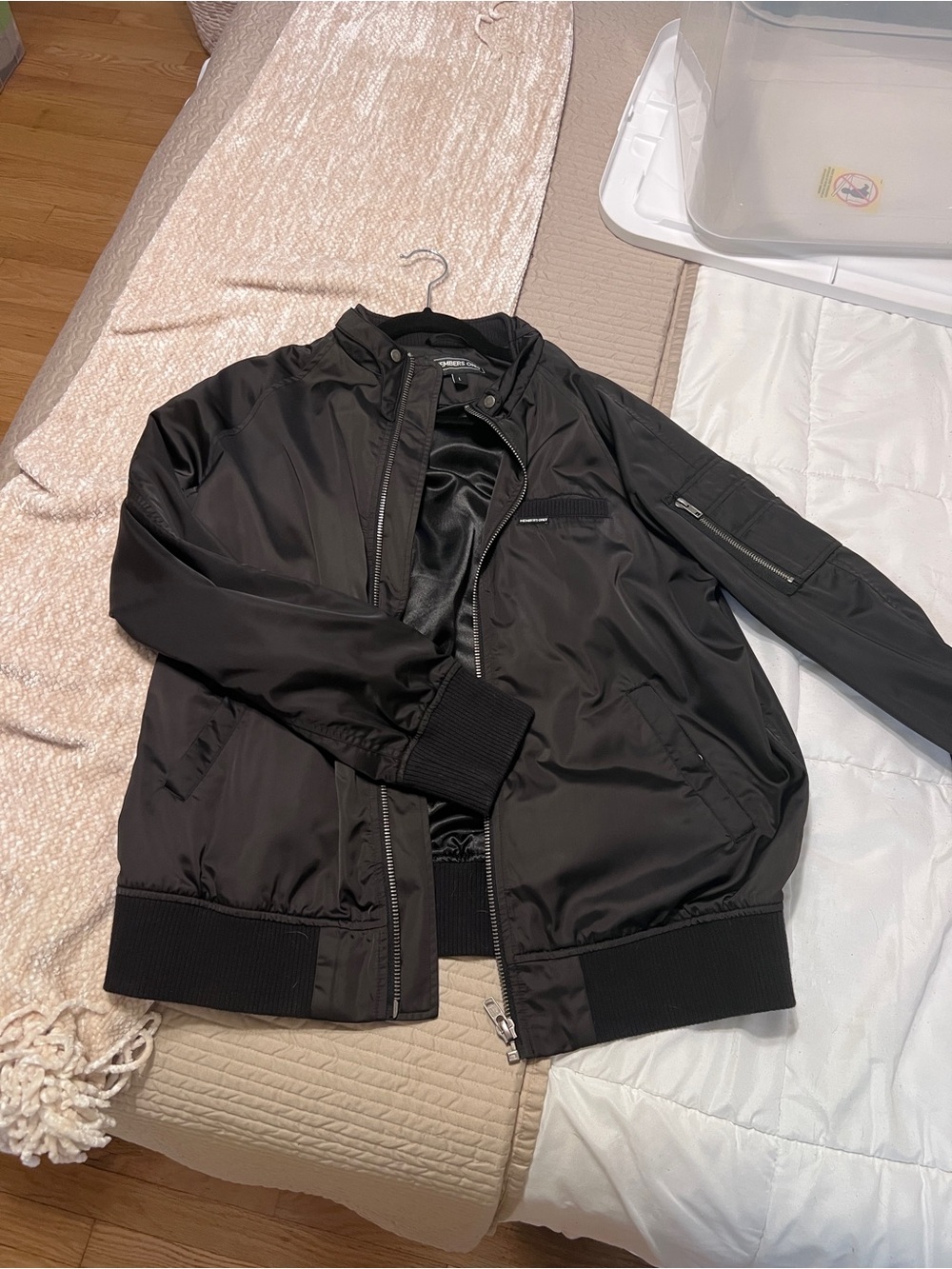 Black Members Only Black Bomber Jacket